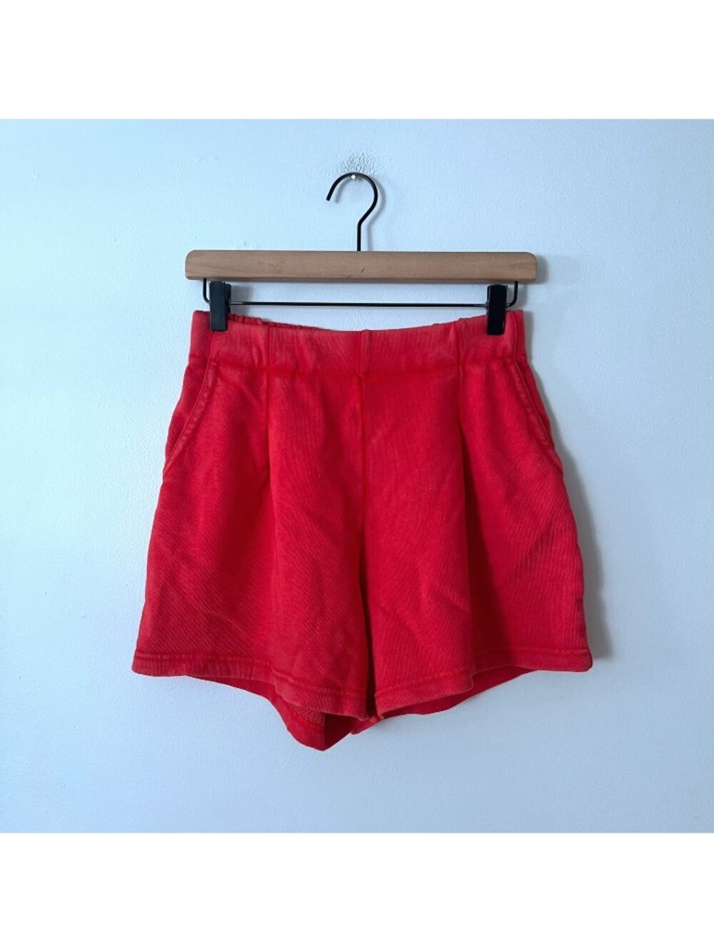 Aerie New Heights Trouser Fleece Red Shorts Women's Size XS